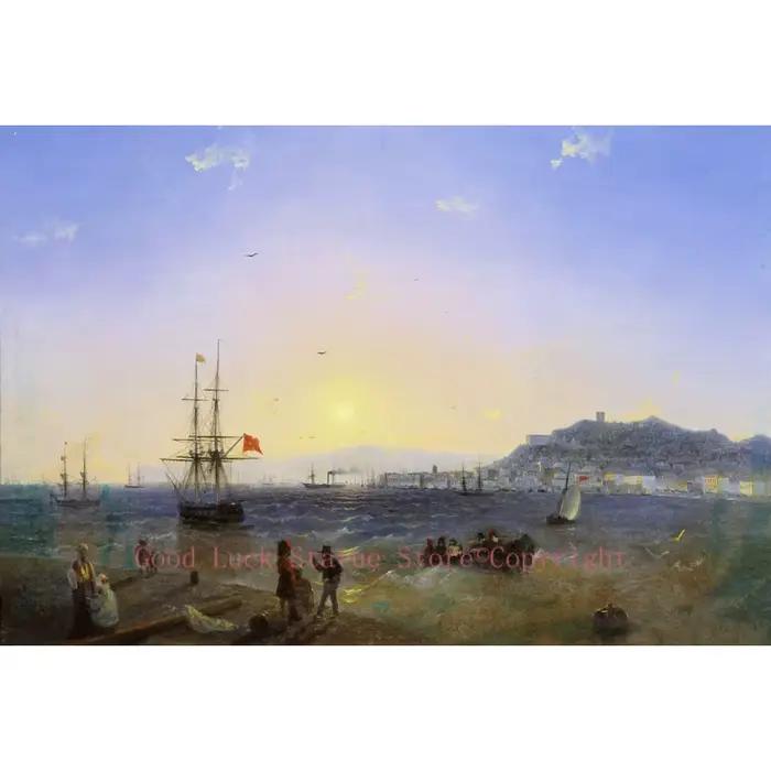 Peinture à l'huile Ivan Aivazovsky, paysage de mer, Kerch, 1839