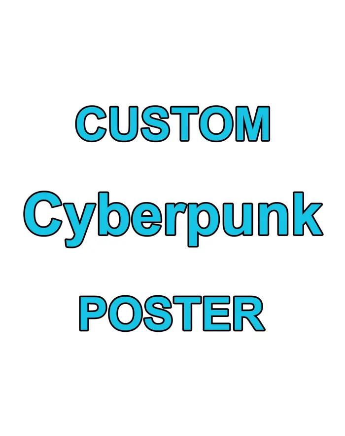 Personnalisation personnalisée style Cyberpunk impression sur toile affiche sans cadre portrait phot