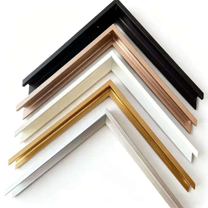 Grand cadre en alliage d'aluminium DIY, grand format, pour toile, avec cadre intérieur en bois et en