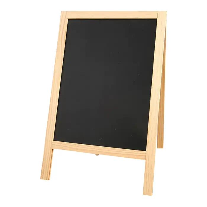 Tableau noir indépendant Double face en bois, un cadre est utilisé pour le bloc de croquis, Mini tab