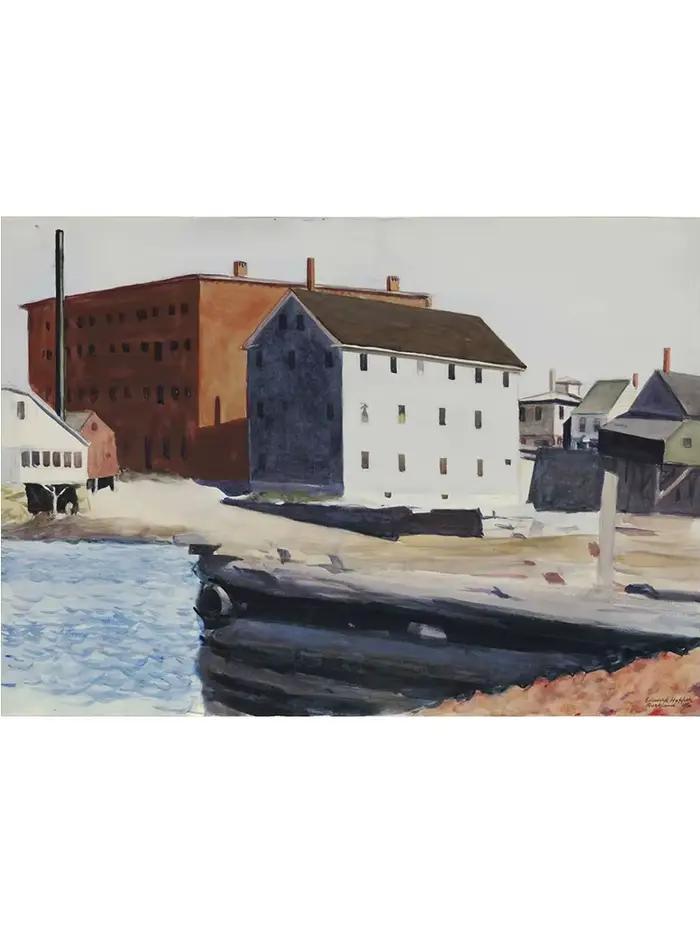 Tableau sur toile réalistique célèbre d'Edward Hopper, Nighthawks, Paysage nocturne, Décoration mura