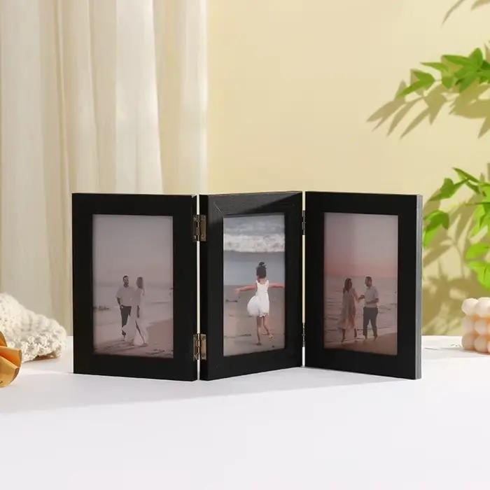 Cadre photo rectangulaire pliable, cadre triplex, cadre photo durable, ornements, cadre photo modern