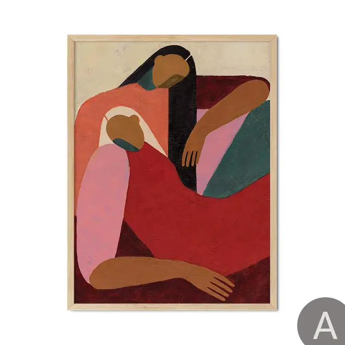 Reds Gallery Wall – impression sur toile Ocre, peinture abstraite, affiche d'art, images décoratives