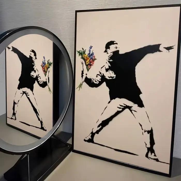 Banksy Street Graffiti affiche décorative HD art mur collant étanche maison salon chambre bar décora