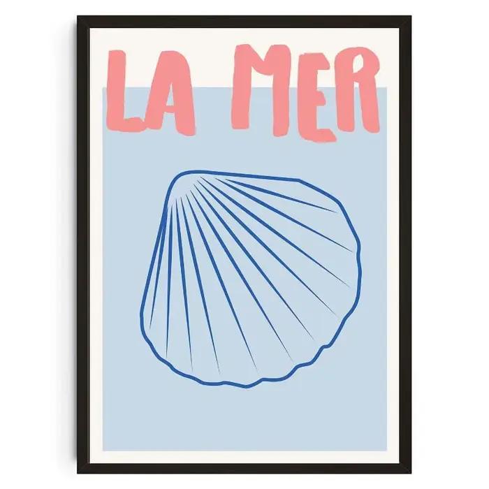 Affiche « Seashells Meet Me At The Beach », peinture sur toile avec citations sur le thème de la mer