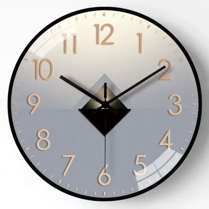 Décor moderne 8 pouces horloge murale mouvement silencieux mode horloge muette conception géométriqu