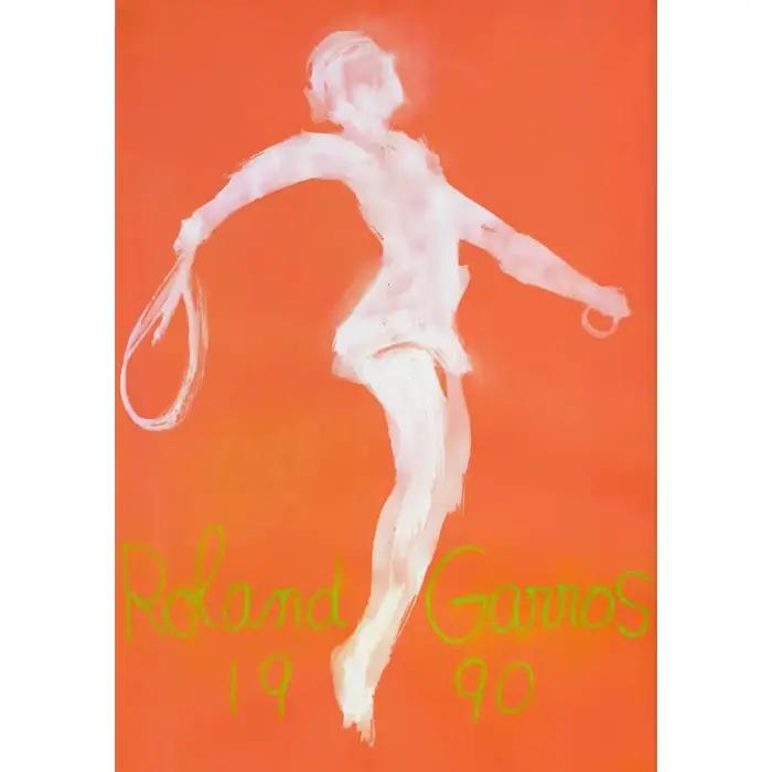 Affiche de jeu de tennis contemporaine, peinture sur toile Vintage R-Roland G-Garros French Open, dé