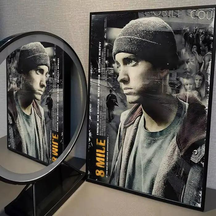 Affiches Eminem 8 milles, affiche imprimée A5 A4 A3 A2, décor artistique mural pour chambre, bureau,