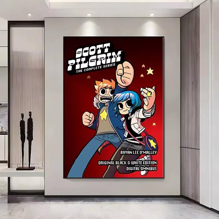 Affiche de film s-scott Pilgrim VS The World, affiches HD auto-adhésives imperméables idéales pour l