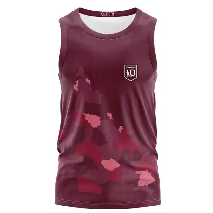 Maillot de rugby domicile/extérieur/entraînement QLD Maroons 2026 - Taille homme : S-7XL Qualité par