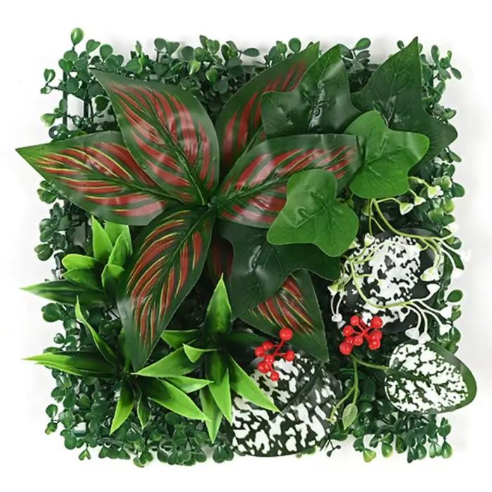 Panneau mural de plantes artificielles, bricolage, vie éternelle, Protection UV, Simulation de feuil