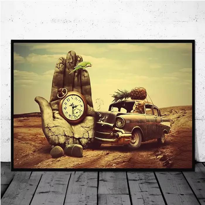 Peintures sur toile surréalistes de Salvador Dali, affiches et impressions d'art mural célèbres, ima
