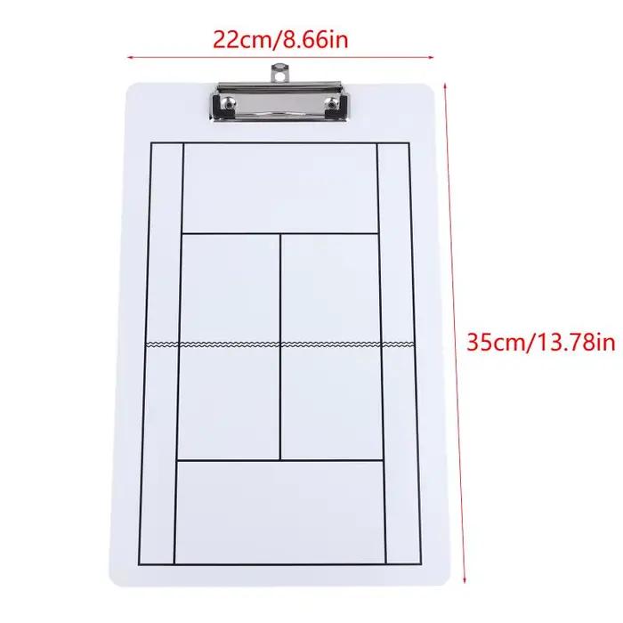 Tableau de stratégie d'entraînement de tennis 35x22CM, plan de jeu portable, démonstration tactique,