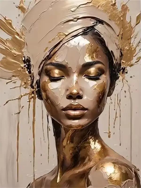 Peinture par numéros sur toile : Kits de peinture indienne pour femmes, kits d'art de peinture sur t