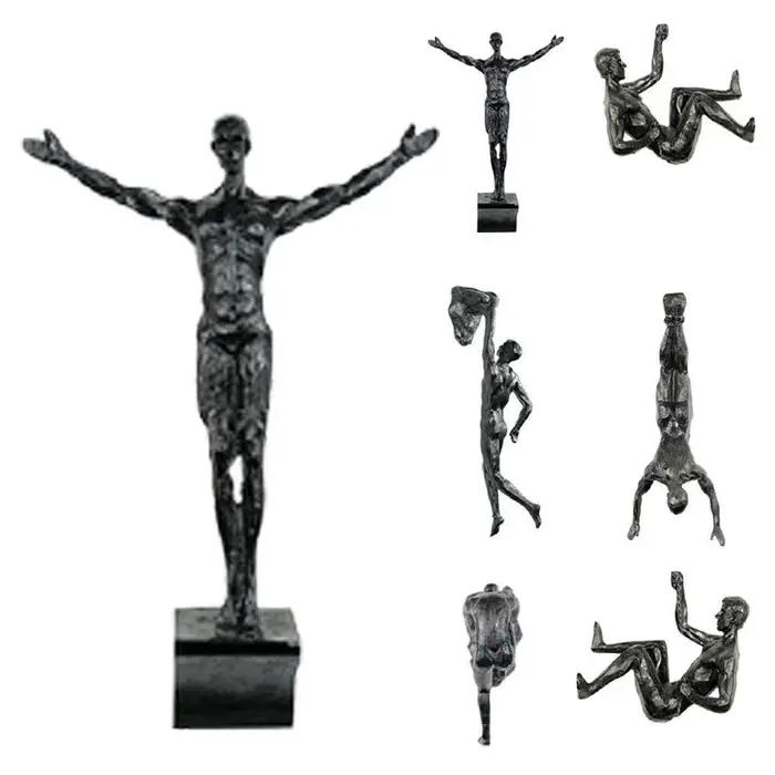 Arrampicata athlète homme Art sport tenture murale ornements maison figurines Miniatures escalade ho