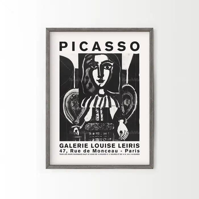 Picasso väggmålFight ar, svartvitt tryck, équipements Picasso tryck, moderna affischer, presentianti