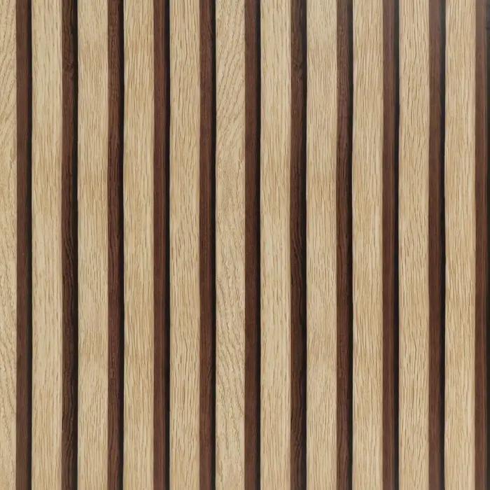 Papier peint à lattes de bois, vinyle auto-adhésif imperméable, grille en Faux bois, papier de Conta