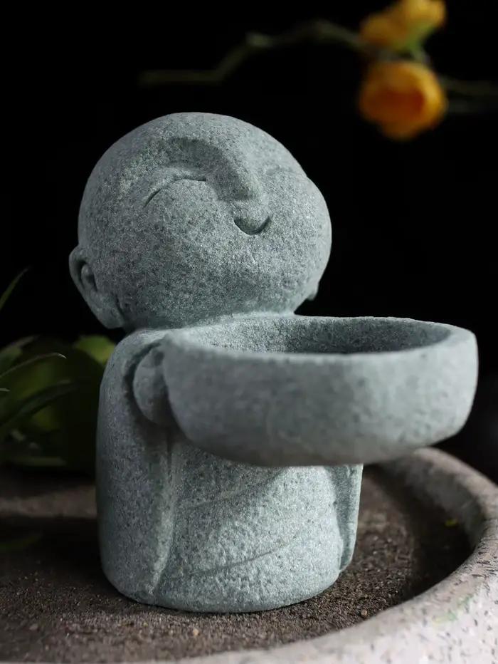 Base de bougeoir petit moine, bougeoir rétro artisanal, article de décoration pour la maison, Table 