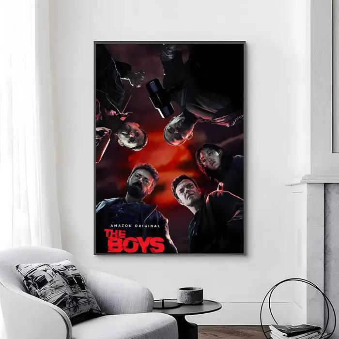 Affiche de la série télévisée t-les garçons, peinture avec imprimés, décoration de maison, chambre à