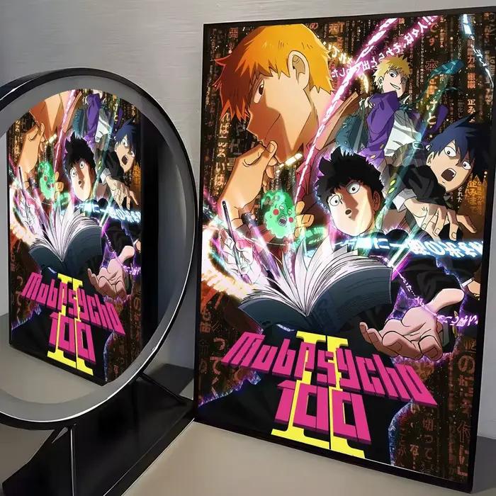 Affiche d'anime M-Mob P-Psycho 100, impressions d'art mural minimalistes modernes pour chambre à cou