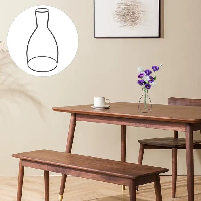 Cadre en fer forgé moderne et élégant pour fleurs séchées, succulentes, plantes aériennes, décoratio