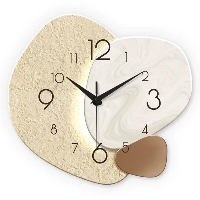 Horloge murale moderne Simple, horloge à Quartz silencieuse, horloge de chambre à coucher, salon, dé