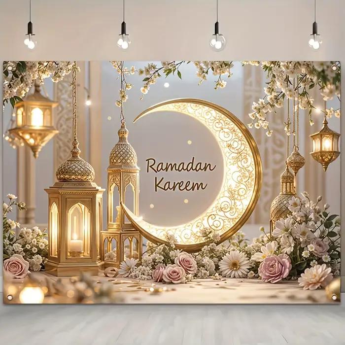 Bannière murale élégante du Ramadhan, décoration murale durable pour chambre et fête, décoration de 