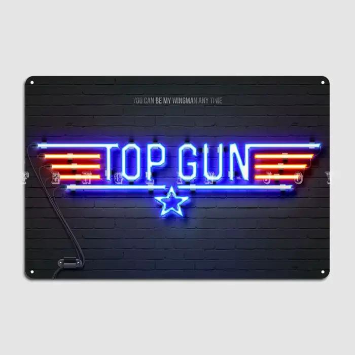 Top Gun affiche Plaque métallique Club Bar grotte décoration Plaques étain signe affiches