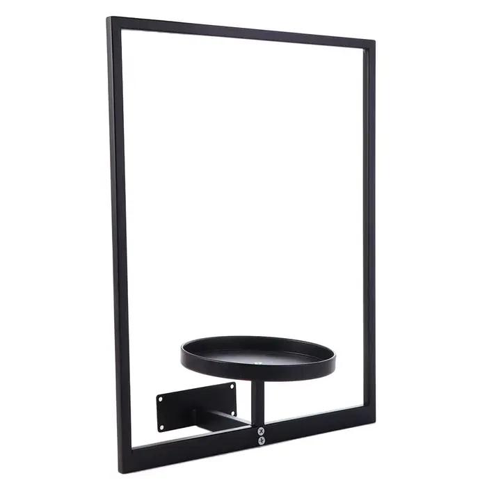 Cadre mural en métal noir pour plantes, élégant et durable, support mural pour plantes, présentoirs 