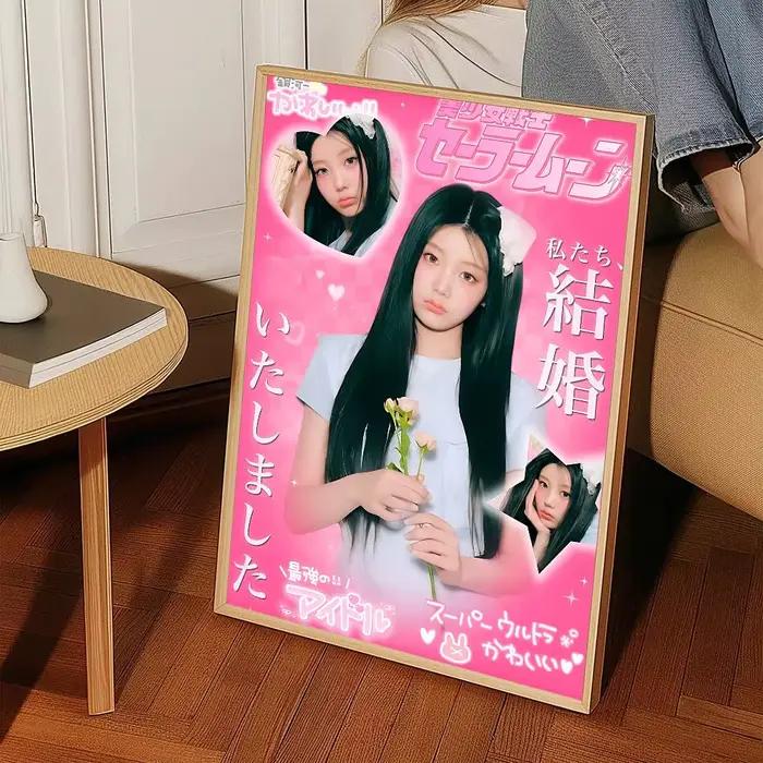 Affiche murale d'anime classique I-illit, musique coréenne Kpop, décoration artistique pour bureau, 