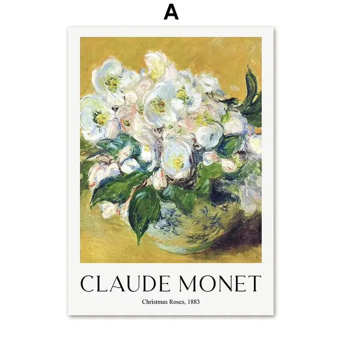 Art mural classique scandinave vintage, Claude Monet, peinture abstraite sur toile HD, impressions d