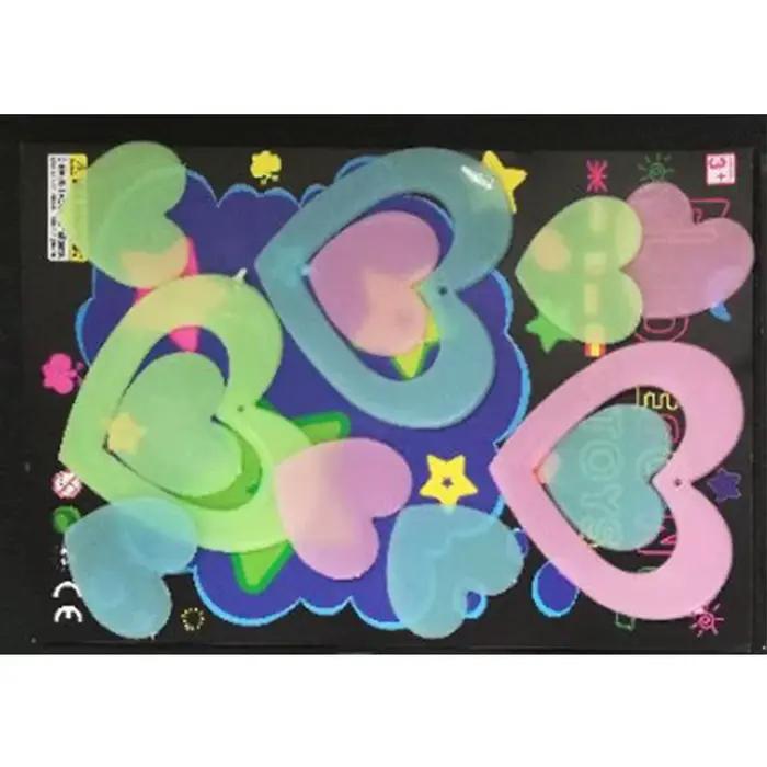 Autocollants muraux étoiles papillon, dessin animé lumineux, pour chambre d'enfants, décor de chambr