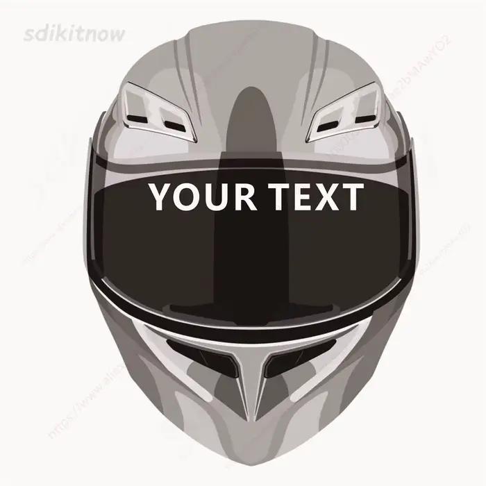 Autocollant de casque de moto de vélo à moteur, texte personnalisé, nom, Logo, décalcomanie en vinyl