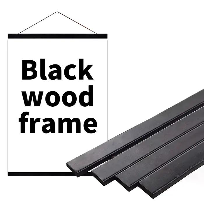 Cadre de cintre magnétique pour affiche, 50 60 70 80 90cm, cintre en bois de teck, peinture naturell