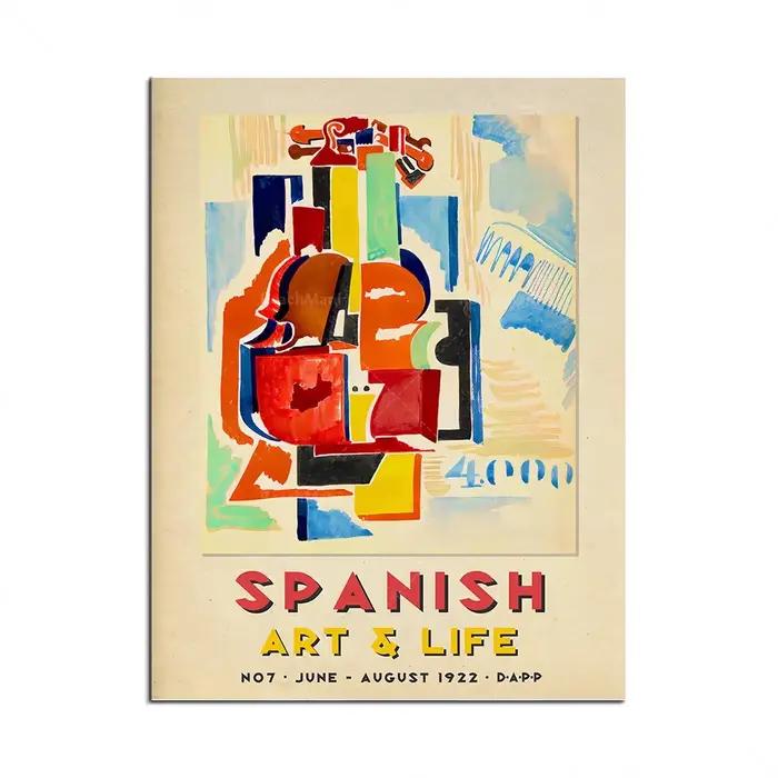 Affiche d'exposition d'Espagne, art de la danse, art abstrait, impressions espagnoles, impressions f