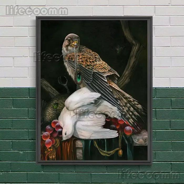 Art mural vintage chauve-souris glouton et fruit doré, impression sur toile, théâtre magique, l et a