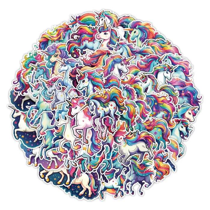 Autocollant licorne de dessin animé mignon, étiquette Graffiti, jouet, Scrapbook, réfrigérateur, Ska