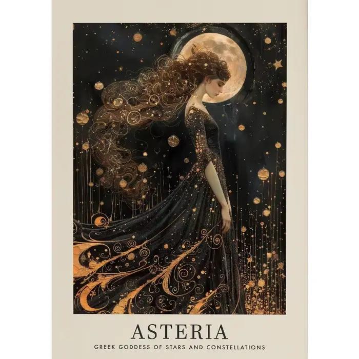 Affiche vintage classique de la mythologie grecque, déesse Aphrodite, Héra, Galène, peinture sur toi