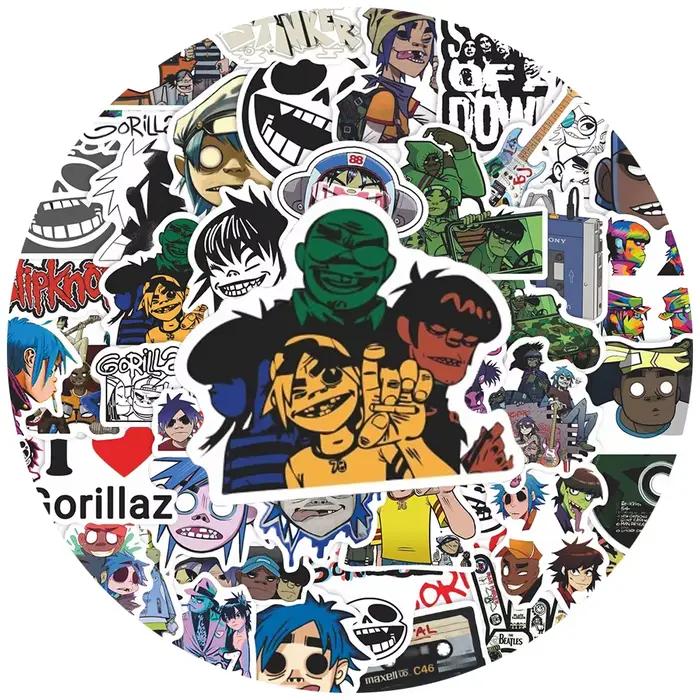 10/30/55 pièces Gorillaz groupe de musique autocollants Cool Graffiti autocollant bricolage Skateboa