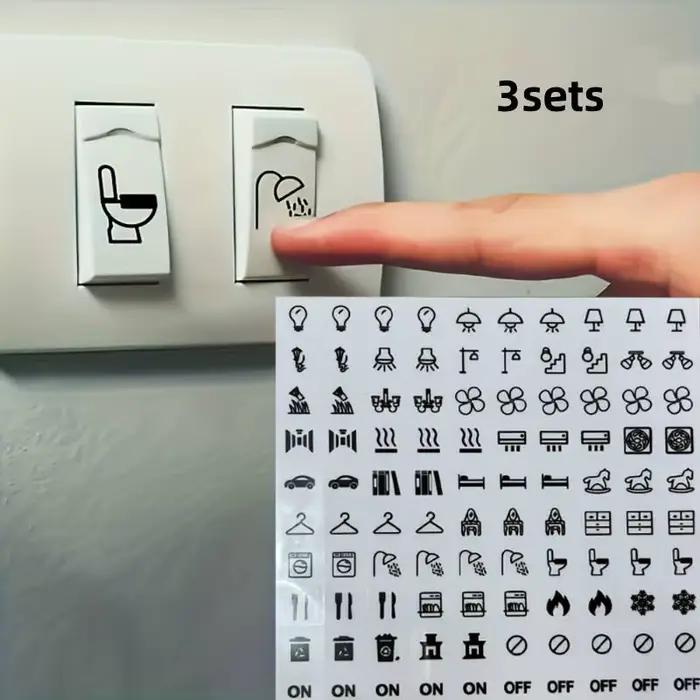 Étiquette autocollante transparente pour interrupteur, pour éclairage domestique, ventilateurs, inte