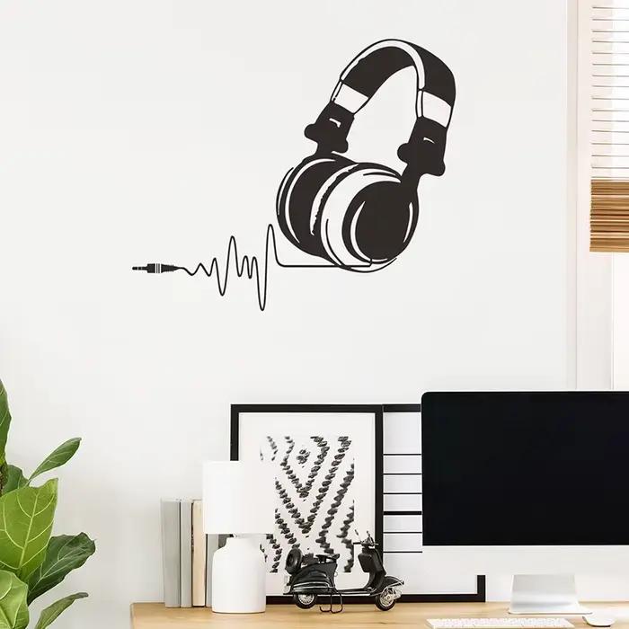 Autocollant mural créatif pour casque de jeu, décoration de fond de chambre à coucher, décor mural p