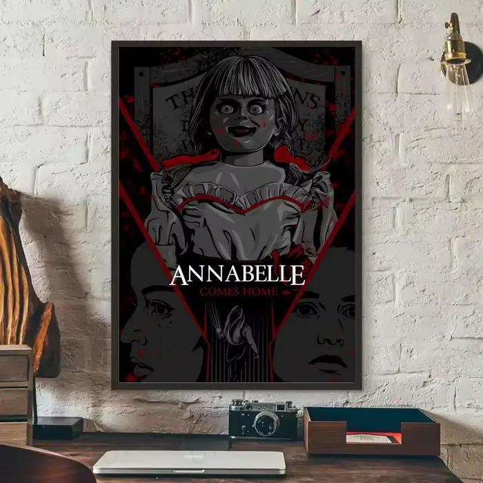 Annabelle – affiche de film d'horreur, peinture sur toile imprimée d'esthétique minimaliste pour sal