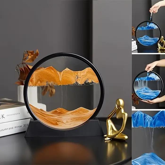 Peinture 3D Art du Désert, Art du Sable, Décoration de Bureau à Sable Dynamique, Ornement Créatif po