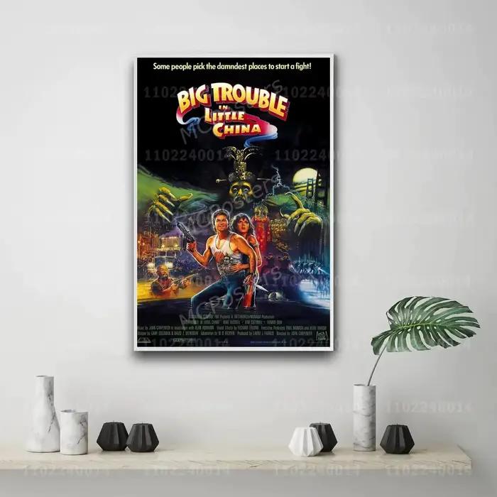 Big Surintendant ble in Little China x Canvas Poster, Vintage Movie Art Print for Home Bar, Wall Dec