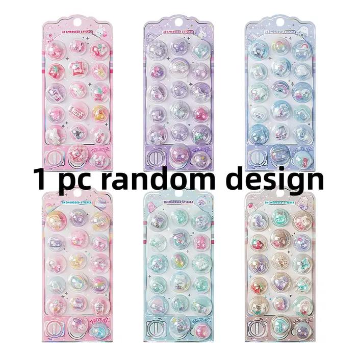 Autocollants 3D en forme de capsules de dessins animés mignons pour la décoration, le scrapbooking, 