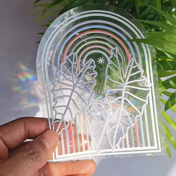 Autocollants de fenêtre en verre auto-adhésifs en PVC, attrape-soleil, papier peint attrape-soleil, 