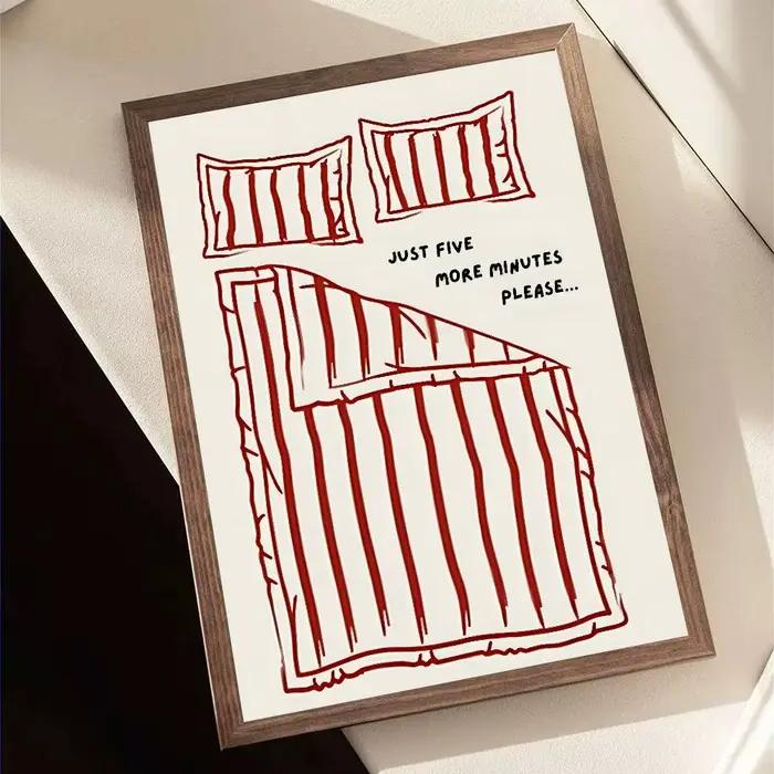Affiche murale « Restez au lit » avec impression « Bonne nuit », décoration intérieure, décoration d