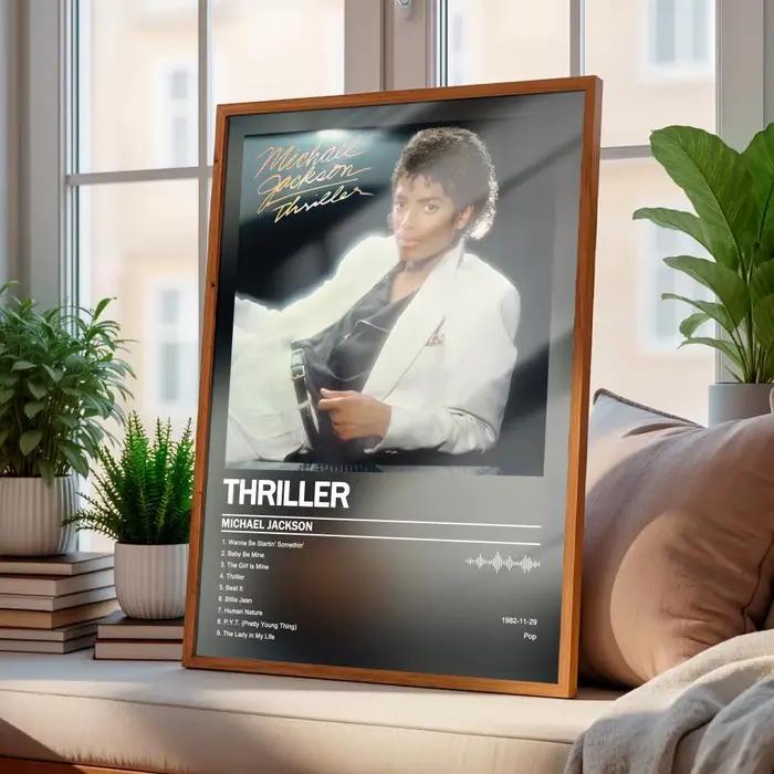Michael Jackson Thriller Poster Album Set Modern Cover Wall Art For Room Canvas Painting Print Art H