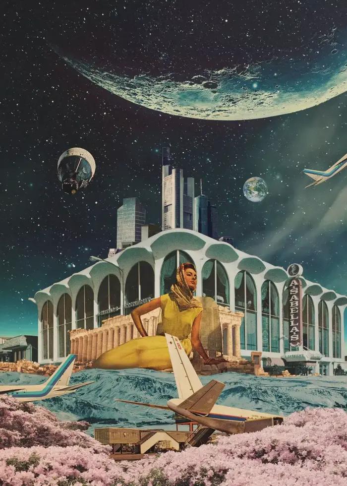 Affiches et impressions sur toile vintage, futurisme spatial, science-fiction, galaxie céleste, art 