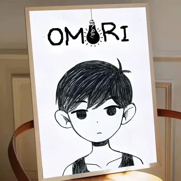 Affiche de jeu indépendant Omori, peinture auto-adhésive avec impressions, décoration pour la maison